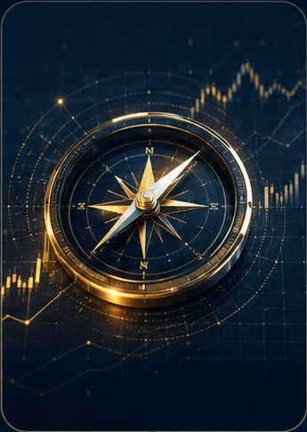 Compass on a trading dashboard